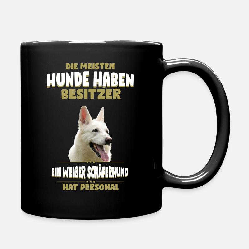 Weisser Schäferhund Tshirt - Weisser Schäferhund - Tasse einfarbig - Schwarz