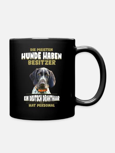 Deutsch Drahthaar Tshirt - Deutsch Drahthaar Shirt - Tasse einfarbig - Schwarz