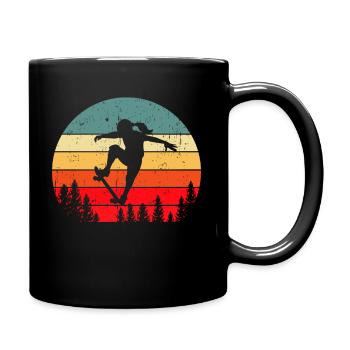 Skateboard Skater Girl Stunt Skater Girl - Full Colour Mug - black - Right