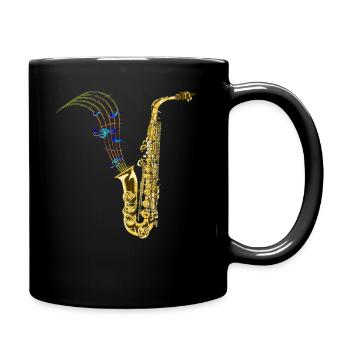 Musique de saxophone - Mug uni - noir - Droite