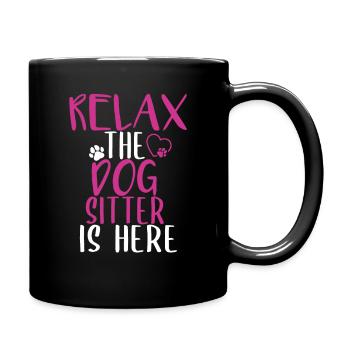Gardien de chien disant citation drôle de gardien de chien - Mug uni - noir - Droite
