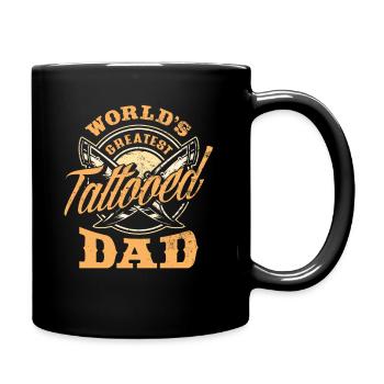Tattooed dad tattoo tattooist tattoos gift - Full Colour Mug - black - Right