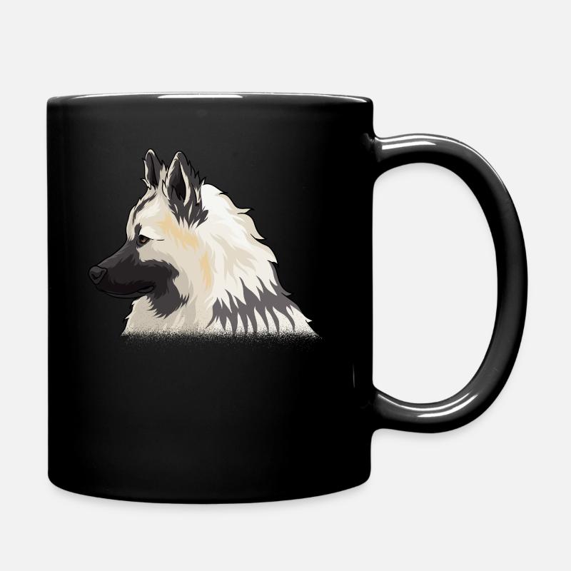 Eurasier Kopf Hund Hundeportrait Geschenk - Tasse einfarbig - Schwarz