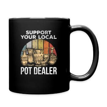 Funny potter joke for clay potters - Full Colour Mug - black - Right