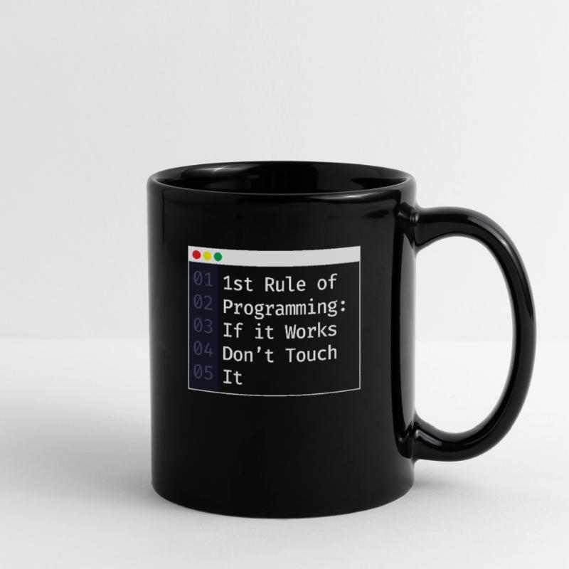 1st Rule Of Programming Programmer Coding Full Colour Mug
