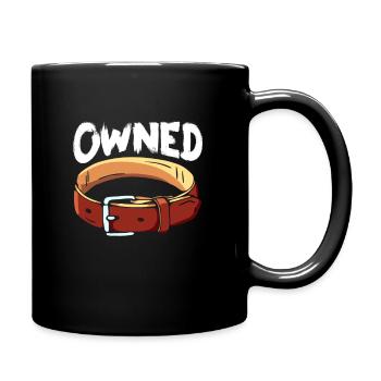 Collar bdsm Sadomaso Slave Submissive - Full Colour Mug - black - Right
