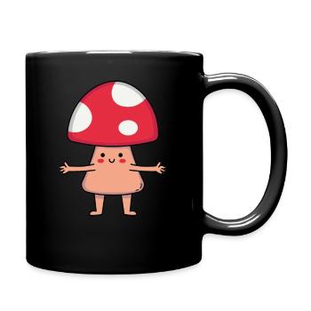Pilz - Tasse einfarbig - Schwarz - Rechts