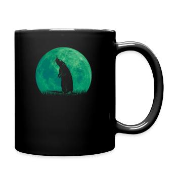 Maus Ratte Vollmond Ratten Mausliebhaber - Tasse einfarbig - Schwarz - Rechts