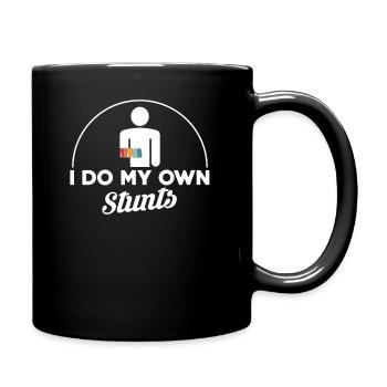 I Do My Own Stunts Arm Bruch Gips - Tasse einfarbig - Schwarz - Rechts