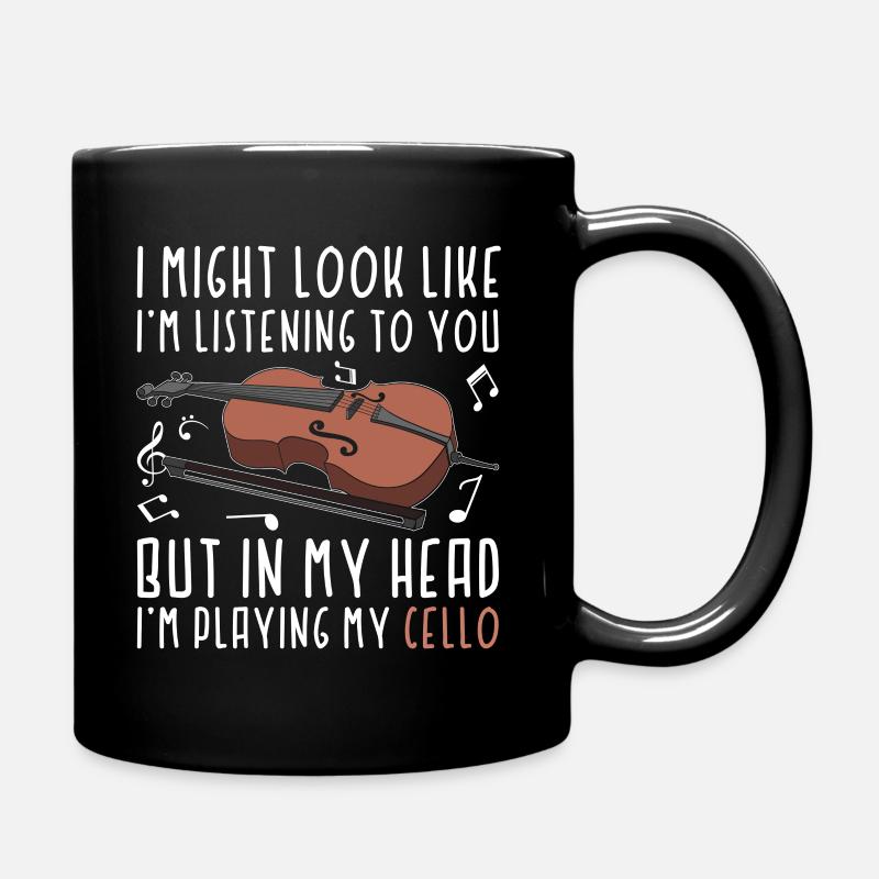 Cello Cellospieler - Tasse einfarbig - Schwarz