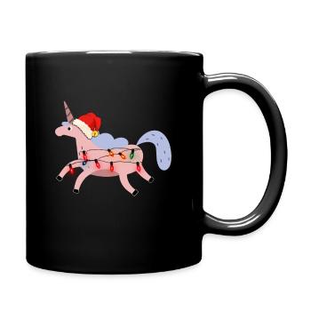 Noël laid de licorne - Mug uni - noir - Droite