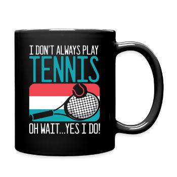 tennis tennis player raquette de tennis court de tennis sp - Mug uni - noir - Droite
