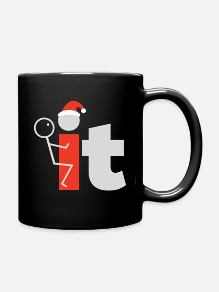 Ugly Christmas Fu.. it - Tasse einfarbig - Schwarz
