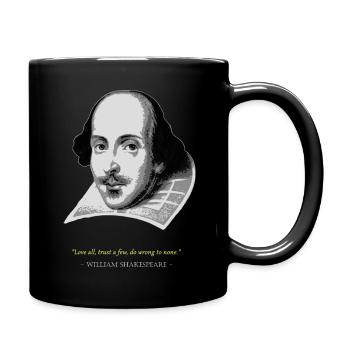 William ShakespeareZitat - Tasse einfarbig - Schwarz - Rechts
