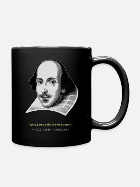 William Shakespeare Quote - Full Colour Mug - black