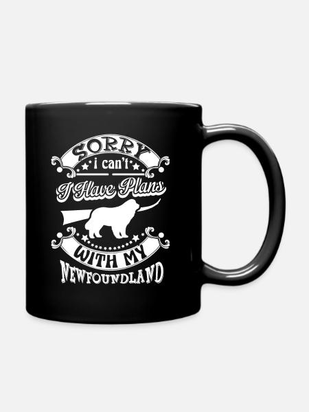 I Have Plans With My Newfoundland Dog T shirt - Full Colour Mug - black