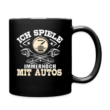 Lustiges Auto Tuning KFZ Mechatroniker Geschenk - Tasse einfarbig - Schwarz - Rechts