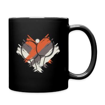 tennis de table raquette de tennis de table joueur de tennis de table - Mug uni - noir - Droite