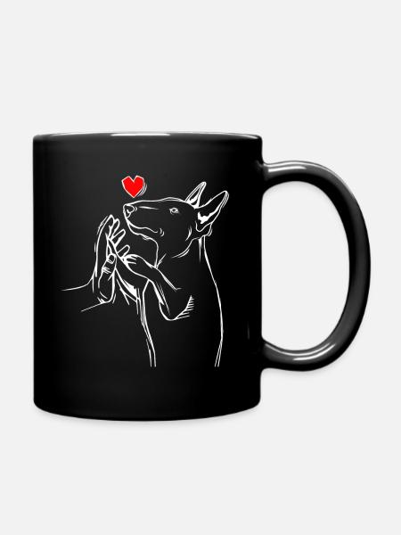Bull terrier chiens maman amour maîtresse chien - Mug uni - noir