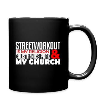 Streetworkout Religion & Calisthenics Park Church - Tasse einfarbig - Schwarz - Rechts