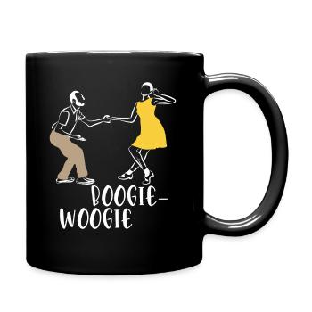 Boogie-Woogie - Tasse einfarbig - Schwarz - Rechts
