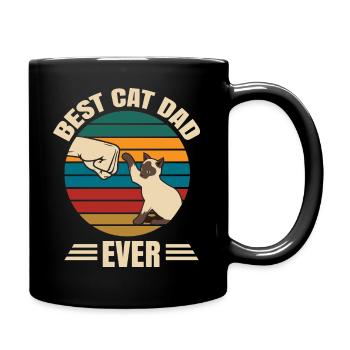 Siamese Katzen Cat Süss Lustig - Tasse einfarbig - Schwarz - Rechts