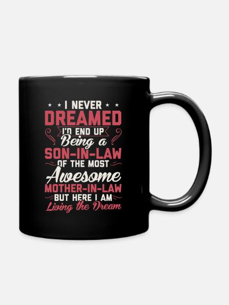 Sons in law son in law gift gift idea - Full Colour Mug - black