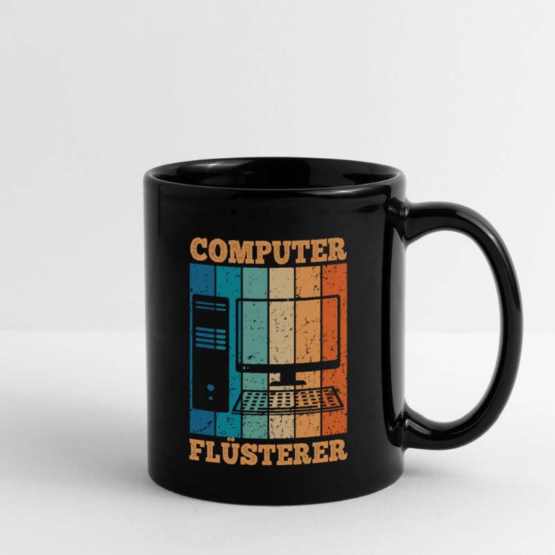 Computerflüsterer Informatiker Retro PC Computer Tasse einfarbig