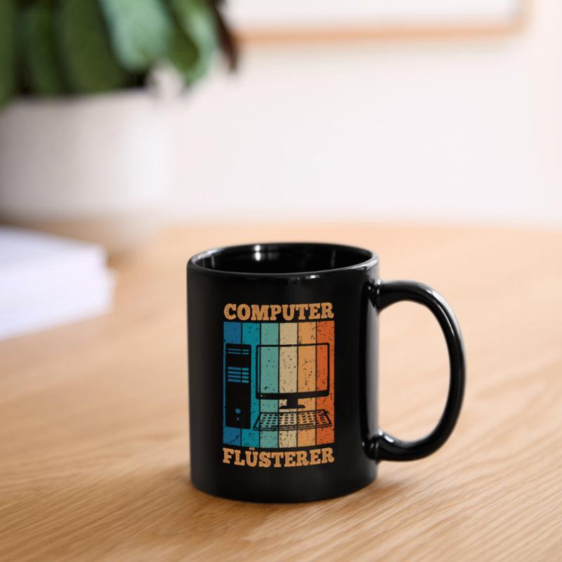 Computerflüsterer Informatiker Retro PC Computer Tasse einfarbig