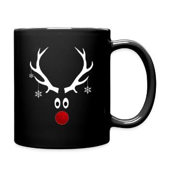 Cadeau de flocons de neige de Noël de bois de renne - Mug uni - noir - Droite