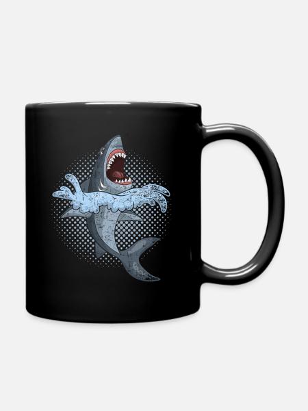 Hai - Tasse einfarbig - Schwarz