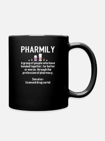 pharmily, Apothekertechniker, pharm tech Geschenke - Tasse einfarbig - Schwarz