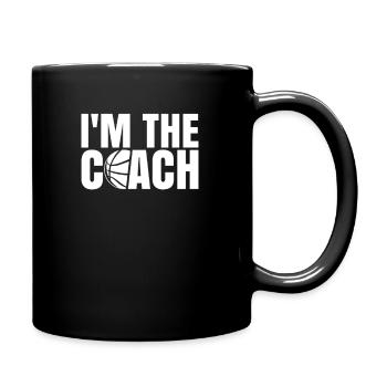 Ich bin der Basketball Trainer Basketballtrainer - Tasse einfarbig - Schwarz - Rechts