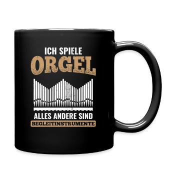 Orgel - Tasse einfarbig - Schwarz - Rechts