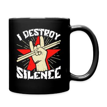 Drummer Schlagzeuger Sticks & Drums - Tasse einfarbig - Schwarz - Rechts
