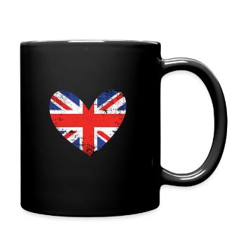 Great Britain heart - Full Colour Mug - black - Right