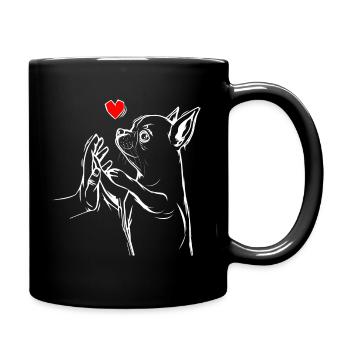 Chihuahua Liebe Frauchen süße Hunde - Tasse einfarbig - Schwarz - Rechts