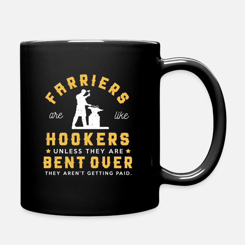 Hufschmied Hufschmiede Schmiede Geschenkidee - Tasse einfarbig - Schwarz