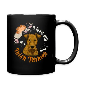 I love my Irish Terrier dog gift - Full Colour Mug - black - Right