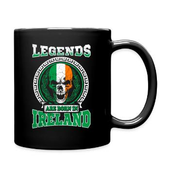 Legends are born in Ireland - Full Colour Mug - black - Right