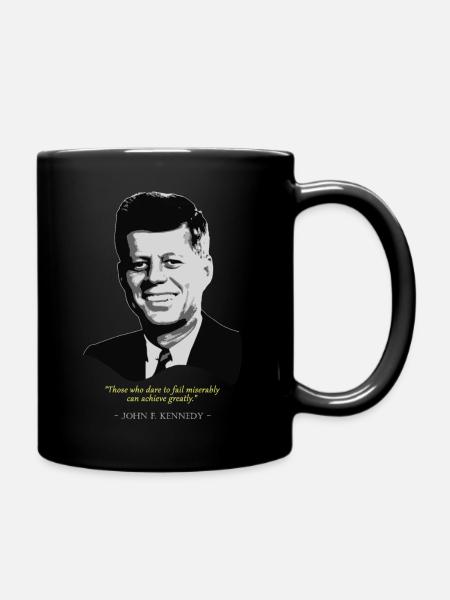 John F. KennedyZitat - Tasse einfarbig - Schwarz