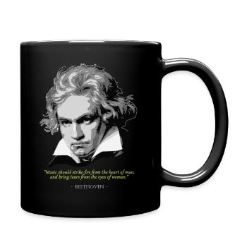 Beethoven Quote - Full Colour Mug - black - Right