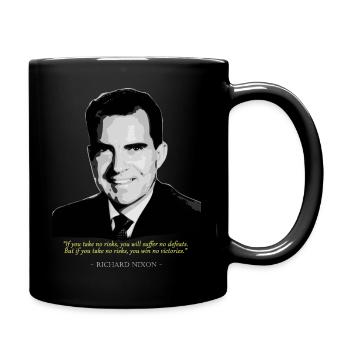 Richard Nixon Quote - Full Colour Mug - black - Right