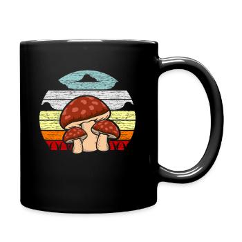 Mushroom - Full Colour Mug - black - Right
