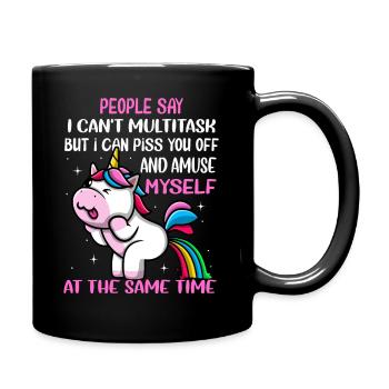 People say - Full Colour Mug - black - Right