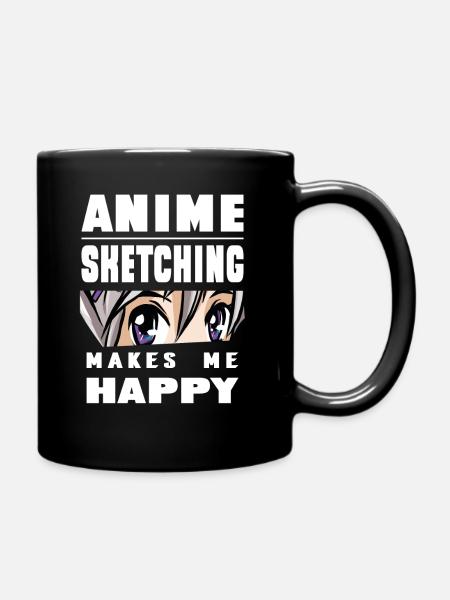 Cadeau de manga de dessin animé et dessin animé - Mug uni - noir