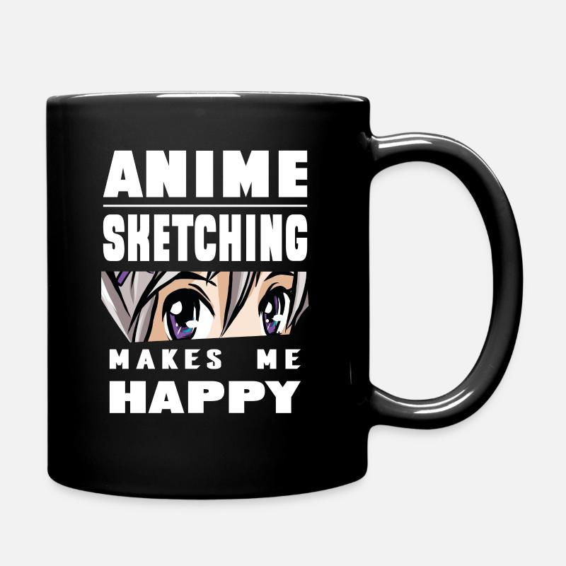 Cadeau de manga de dessin animé et dessin animé - Mug uni - noir