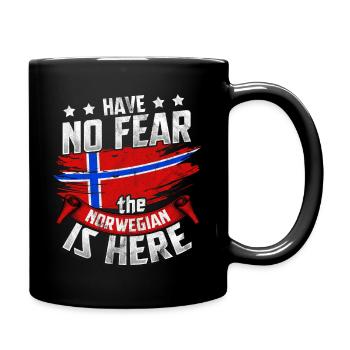 Norway proudly honor Nordic North Cape Vikings Oslo - Full Colour Mug - black - Right