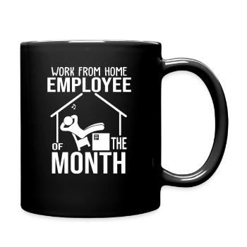 Home Office Lustig - Tasse einfarbig - Schwarz - Rechts