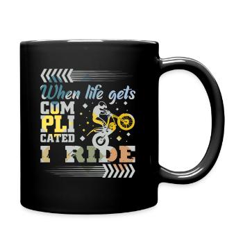 Vélo d'essai disant - Mug uni - noir - Droite